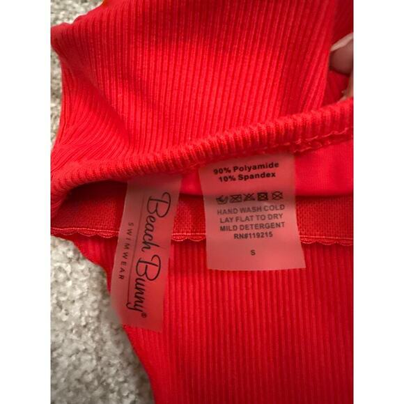 Beach Bunny Red Tide Knot Snap Buttons Bralette Bikini Top, S - Picture 11 of 13